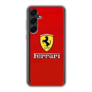 Силиконовый бампер с картинкой машины на Samsung Galaxy A55 (Ferrari Logo)