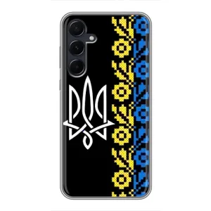 Силиконовый Чехол на Samsung Galaxy A55 (Герб и вышыванка)