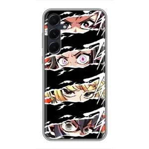 Силиконовые чехлы с глазами Anime для Самсунг А55 (Глаза на чорном)