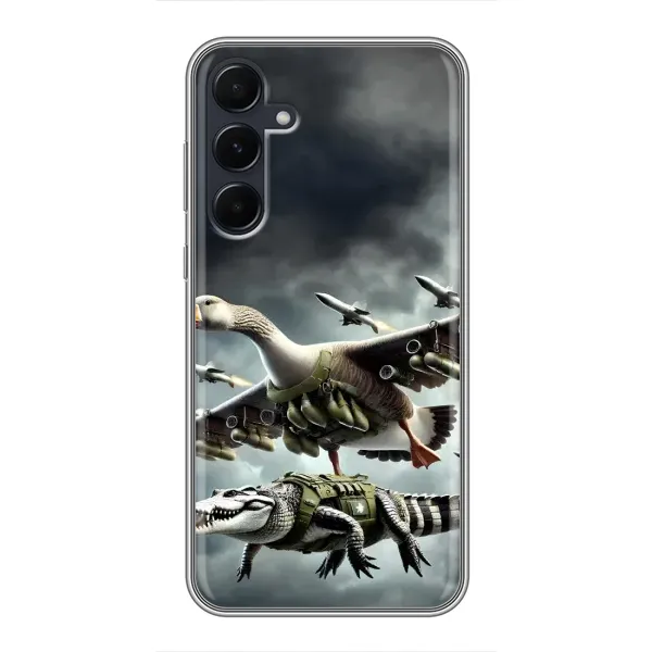 Чехол с рисунком «Гусини и крокодило» для Samsung Galaxy A55 Чехол с рисунком «Гусини и крокодило» для Samsung Galaxy A55
