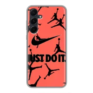Силиконовый Чехол Nike Air Jordan на Самсунг А55 (Just Do It)