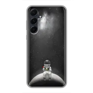 Силіконовый Чохол з принтом "Космонавти" на Samsung Galaxy A55 (Космонавт романтик)
