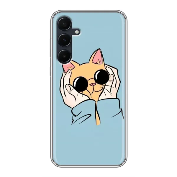 Чехол с рисунком «КОТИК в очках» для Samsung Galaxy A55 Чехол с рисунком «КОТИК в очках» для Samsung Galaxy A55
