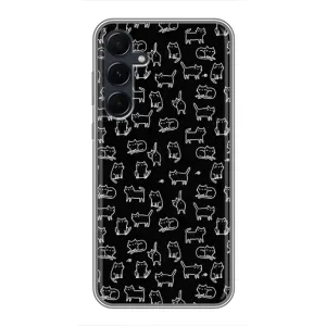 Чохол на тематику: Коти для Samsung Galaxy A55 (Котики на чорному)