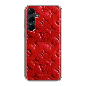 Текстурный Чехол Louis Vuitton для Самсунг А55 (Красный ЛВ)