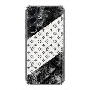 Чехол Стиль Louis Vuitton на Samsung Galaxy A55 (LV на белом)