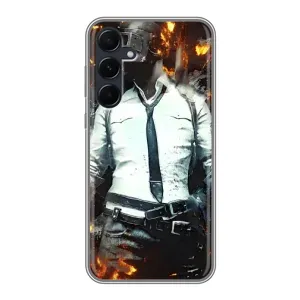Силиконовый чехол с картинкой "Герой Pubg" на Samsung Galaxy A55 (Man Пубг)