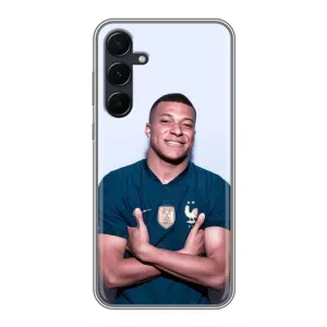 Чехол (TPU) с Футболистом на Samsung Galaxy A55 (Мбаппешичка)