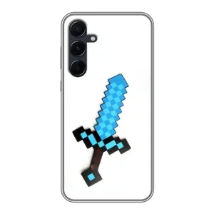 Чехлы для Samsung Galaxy A55 (Персонажи Майн Крафт) (Меч)
