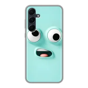 Силиконовые Чехлы (смешные стикеры) для Samsung Galaxy A55 (Забавное мятное лицо)