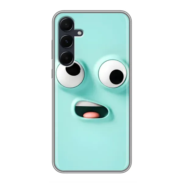 Чехол с рисунком «Забавное мятное лицо» для Samsung Galaxy A55 Чехол с рисунком «Забавное мятное лицо» для Samsung Galaxy A55