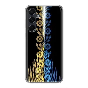 Силиконовый Чехол на Samsung Galaxy A55 (Патриотическая вышиванка)