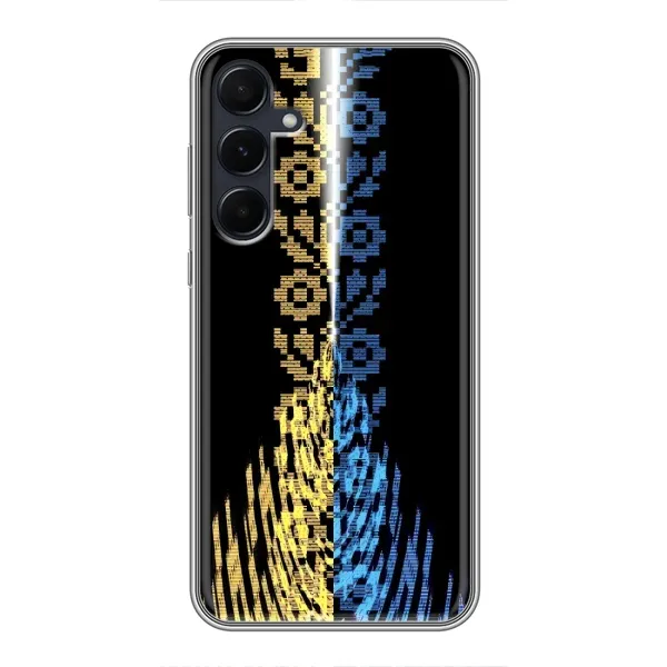 Чехол с рисунком «Патриотическая вышиванка» для Samsung Galaxy A55 Чехол с рисунком «Патриотическая вышиванка» для Samsung Galaxy A55