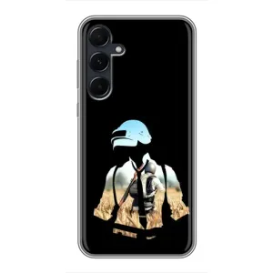 Силиконовый чехол с картинкой "Герой Pubg" на Samsung Galaxy A55 (Пубг мен)