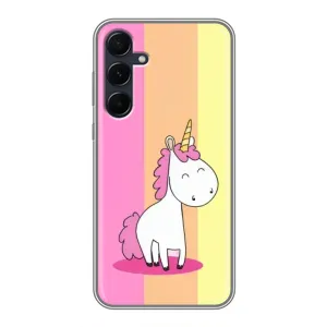 Чехол Unicorn на Samsung Galaxy A55 (Радужный Единорог)