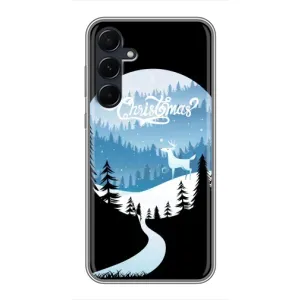 Силиконовый бампер на рождество для Samsung Galaxy A55 (Рождественский Олень)