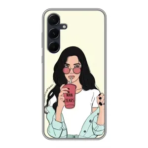 Силіконовый Чохол на Samsung Galaxy A55 з картинкой Модных девушек (З напоєм)