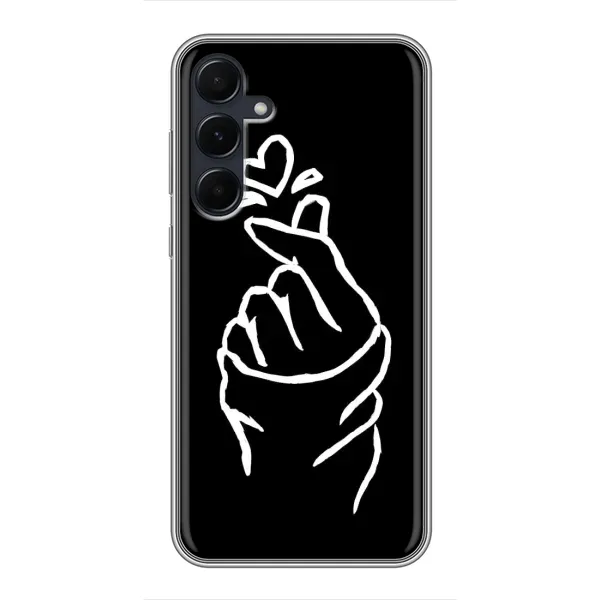 Чехол с рисунком «Сердце на черном» для Samsung Galaxy A55 Чехол с рисунком «Сердце на черном» для Samsung Galaxy A55