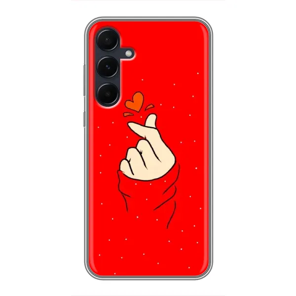 Чехол с рисунком «Сердце на красном» для Samsung Galaxy A55 Чехол с рисунком «Сердце на красном» для Samsung Galaxy A55