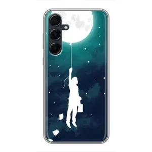 Чохол (ТПУ) з планетами на Samsung Galaxy A55 (To The moon)