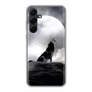 Чохол з Вовком на Samsung Galaxy A55 (Вовк і місяць)