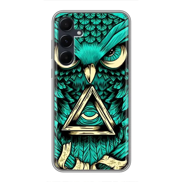 Чехол с рисунком «Зеленая сова» для Samsung Galaxy A55 Чехол с рисунком «Зеленая сова» для Samsung Galaxy A55