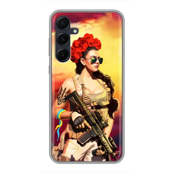 Чехол с рисунком «Женщина солдат» для Samsung Galaxy A55 Чехол с рисунком «Женщина солдат» для Samsung Galaxy A55