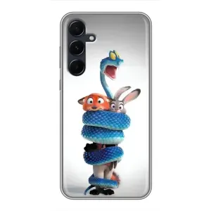 Силиконовый чехол с принтом Зоотрополіс для Samsung Galaxy A55 (Змея Зоо)