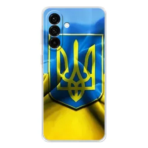 Чехол с картинкой (Патриотический ГЕРБ) на Samsung Galaxy A56 5G (Герб и Флаг Украины)