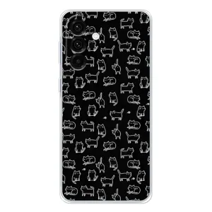 Чохол на тематику: Коти для Samsung Galaxy A56 5G (Котики на чорному)