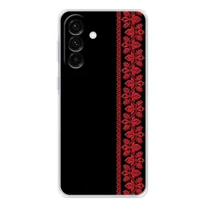 Силиконовый Чехол на Samsung Galaxy A56 5G (Красная Вышиванка)