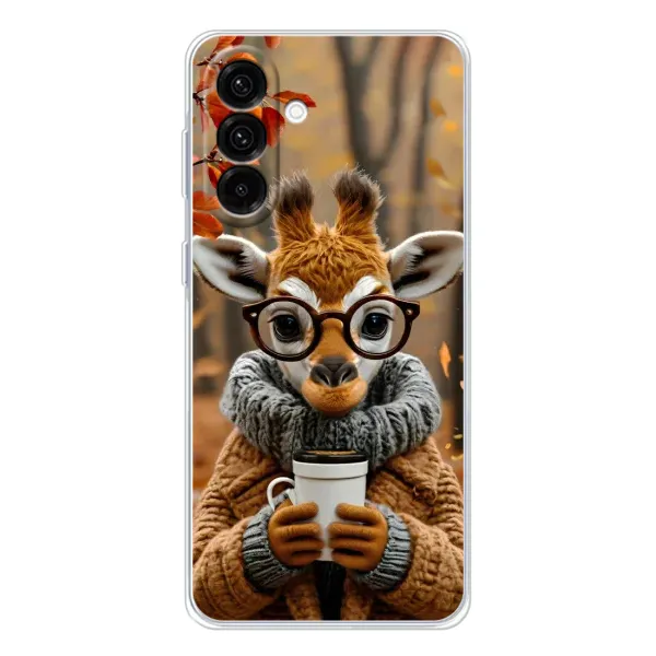 Чехол с рисунком «Жираф с кофе» для Samsung Galaxy A56 5G Чехол с рисунком «Жираф с кофе» для Samsung Galaxy A56 5G