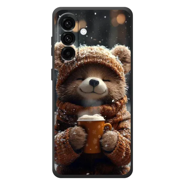 Чехол с рисунком «Медвежонок с кофе» для Samsung Galaxy A57 Чехол с рисунком «Медвежонок с кофе» для Samsung Galaxy A57