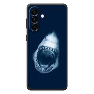 Силиконовый бампер с картинкой животных для Samsung Galaxy A57 (Пасть Акулы)