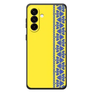 Силиконовый Чехол на Samsung Galaxy A57 (Вышиванка на желтом)