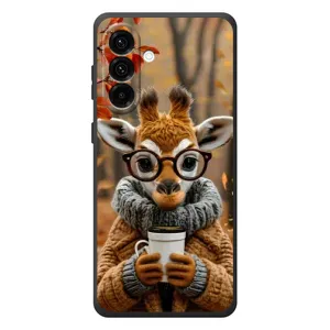 Печатный чехол «Зверята с кофе» для Samsung Galaxy A57 (Жираф с кофе)
