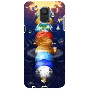 Чохол (ТПУ) з планетами на Samsung Galaxy A6 2018, A600F (Арт планети)