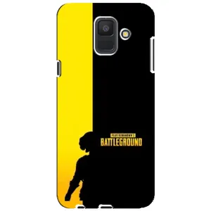 Чехол (TPU) с картинкой "Лого Пабг" на Самсунг А6 (2018) (Battlegrounds)