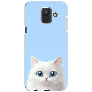 Чехол на тематику: Коты для Samsung Galaxy A6 2018 (A600F) (Белый кот)