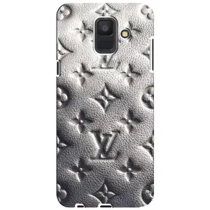 Текстурный Чехол Louis Vuitton для Самсунг А6 (2018) (Бежевый ЛВ)
