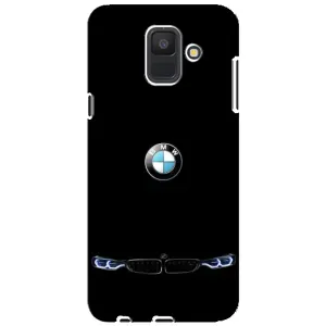 Силіконовий бампер з картинкою машини на Samsung Galaxy A6 2018, A600F (Чорний BMW)