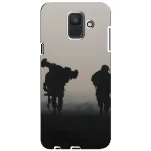 Чехлы на военную тематику для Samsung Galaxy A6 2018, A600F (Бой солдат)