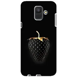 Чохол з зображенням смачної їжі для Samsung Galaxy A6 2018, A600F (Чорна полуниця)
