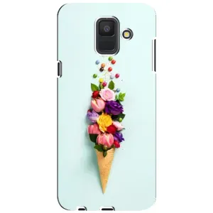 Чехлы с тематикой "ЦВЕТЫ" на Samsung Galaxy A6 2018, A600F (Цветок-мороженное)