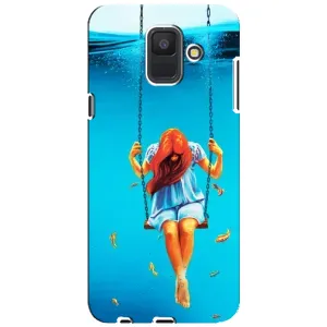 Чехол Стильные девушки на Samsung Galaxy A6 2018, A600F (Девушка на качели)