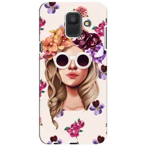 Чехол с картинкой Модные Девчонки Samsung Galaxy A6 2018, A600F (Девушка в очках)
