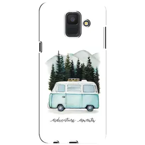 Силіконовий бампер з картинкою машини на Samsung Galaxy A6 2018, A600F (Будиночок на колесах)