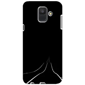 Чехол с картинками на черном фоне для Samsung Galaxy A6 2018, A600F (Дорога)