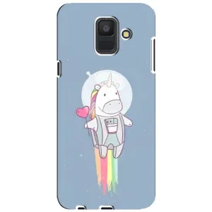 Чехол Unicorn на Samsung Galaxy A6 2018, A600F (Единорог космонавт)