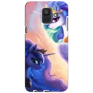 Чехол Unicorn на Samsung Galaxy A6 2018, A600F (Единорожки на тучках)